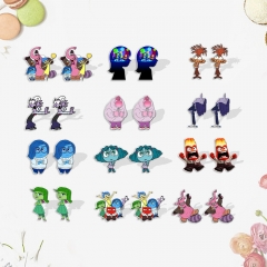 17 Styles Inside Out Cartoon Anime Acrylic Earring