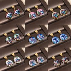 14 Styles Lilo & Stitch Cartoon Anime Alloy Earrings