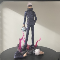 30cm GK Jujutsu Kaisen Satoru Gojo Anime PVC Figure 2 Heads 2 Arms