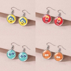 9 Styles Inside Out Cartoon Anime Stainless Steel Earring