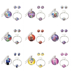 18 Styles Inside Out Cartoon Anime Alloy Bracelet Earrings Set