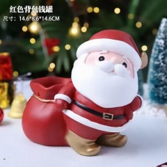 圣诞节 圣诞老人 笔筒 存钱罐 盒装手办 重450克，高15cm