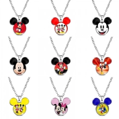 18 Styles Mickey Minnie Mouse Donald Duck Cartoon Anime Alloy Necklace