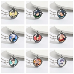 23 Styles Bungo Stray Dogs Cartoon Rotating Anime Alloy Necklace Pocket Watch