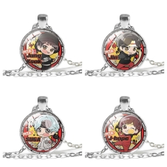 7 Styles K-POP BTS Bulletproof Boy Scouts Cartoon Anime Alloy Necklace