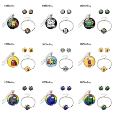 18 Styles Among Us Cartoon Anime Alloy Bracelet+Earrings+Necklace Set