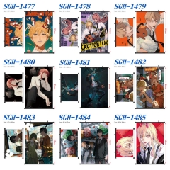 10 Styles 40*60CM Chainsaw Man Cartoon Wall Scroll Anime Wallscroll
