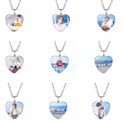 10 Styles K-POP BTS Bulletproof Boy Scouts Cartoon Anime Stainless Steel Necklace
