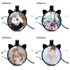 8 Styles K-POP BTS Bulletproof Boy Scouts Cartoon Anime Alloy Necklace