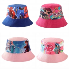 39 Styles My Little Pony Pokemon Spider-Man Ice Princess Cartoon Fisherman Sun Hat Cap Anime Bucket Hat