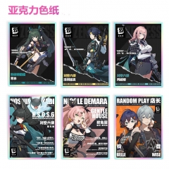 26 Styles Zenless Zone Zero Cartoon Laser Tickets Anime Acrylic Bookmark