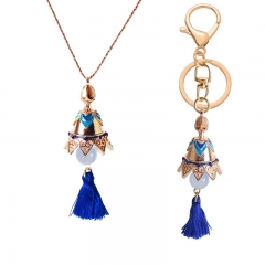 2 Styles Genshin Impact Cartoon Anime Alloy Necklace/Keychain
