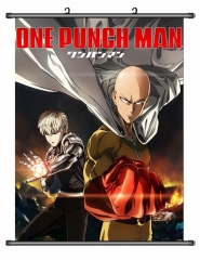 2 Sizes One Punch Man Cartoon Wallscrolls Waterproof Anime Wall Scroll