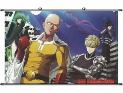 2 Sizes One Punch Man Cartoon Wallscrolls Waterproof Anime Wall Scroll