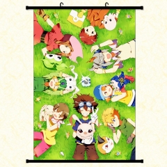 3 Sizes Digimon Adventure Cartoon Wallscrolls Waterproof Anime Wall Scroll