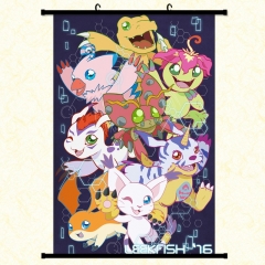 3 Sizes Digimon Adventure Cartoon Wallscrolls Waterproof Anime Wall Scroll