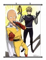 2 Sizes One Punch Man Cartoon Wallscrolls Waterproof Anime Wall Scroll