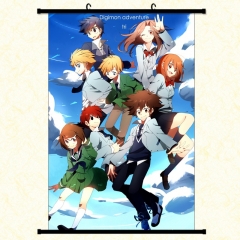 3 Sizes Digital Monster Cartoon Wallscrolls Waterproof Anime Wall Scroll