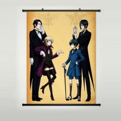 2 Sizes Kuroshitsuji/Black Butler Cartoon Wallscrolls Waterproof Anime Wall Scroll