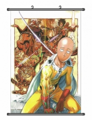 2 Sizes One Punch Man Cartoon Wallscrolls Waterproof Anime Wall Scroll