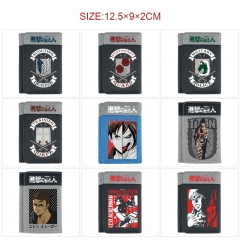 10 Styles Attack on Titan/Shingeki No Kyojin Cartoon Pattern Purse Anime Short Wallet