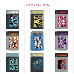 16 Styles Blue Lock Cartoon Pattern Purse Anime Short Wallet