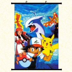 3 Sizes Pokemon Cartoon Wallscrolls Waterproof Anime Wall Scroll