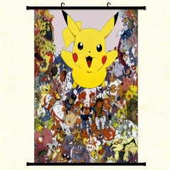 3 Sizes Pokemon Cartoon Wallscrolls Waterproof Anime Wall Scroll