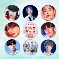 韩版BTS防弹少年团徽章粉丝应援卡通胸针 明星周边马口铁胸章批发