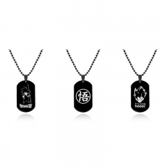 3 Styles Dragon Ball Z Cartoon Anime Stainless Steel Necklace