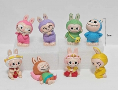 8款一套 拉布布 labubu 盒装手办 高约8cm