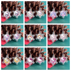 11 Styles Christmas Hello Kitty Cartoon Anime Alloy Earring