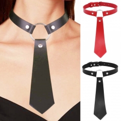 8 Styles Gothic Punk PU Leather Bow Tie Collar Choker Anime Necklace