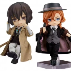 2 Styles 14cm Bungo Stray Dogs Dazai Osamu Nakahara Chuya real clothes Cartoon Anime PVC Figure