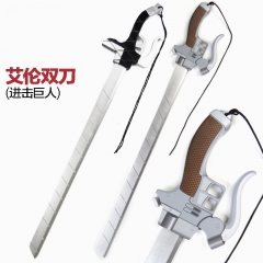 2 Styles Attack on Titan/Shingeki No Kyojin Cosplay Anime Weapon Knife Wooden Swords
