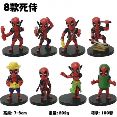 Q版8款死侍动漫手办模型 漫威英雄小贱贱影视车载小摆件公仔批发
