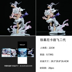 22cm With Light One Piece Luffy Cartoon Anime PVC Figures