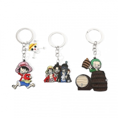 3 Styles One Piece Cartoon Anime Alloy Keychain