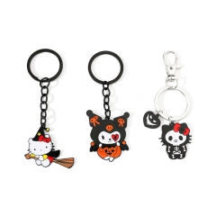 3 Styles Hallowmas Hello Kitty Kuromi Cartoon Anime Alloy Keychain