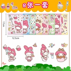 8套）8张/包三丽鸥美乐蒂换脸贴卡通可爱Make a face益智拼图DIY贴纸