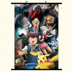 3 Sizes Pokemon Cartoon Wallscrolls Waterproof Anime Wall Scroll