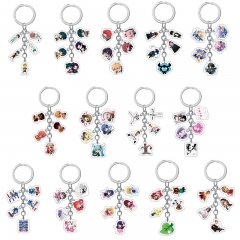 27mm 21 Styles Hatsune Miku Solo Leveling Chainsaw Man Cartoon Anime Acrylic Keychain