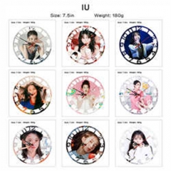 （带电池）16款 IU 精品动漫印花闹钟挂钟个性印花钟表