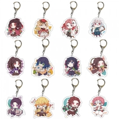 55mm 22 Styles Demon Slayer: Kimetsu no Yaiba Cartoon Anime Acrylic Keychain