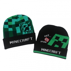 2 Styles Minecraft Cartoon Plush Pattern Cap Anime Knitted Hat