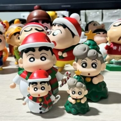 2 Styles 6CM Crayon Shin-chan Christmas Cartoon Collection Toys Anime PVC Figure