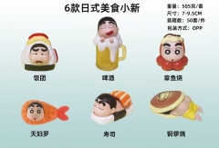 6PCS/SET 7-9.5cm Crayon Shin-chan Cartoon Anime PVC Figure
