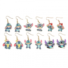 6 Styles Lilo & Stitch Cartoon Anime Alloy Earrings