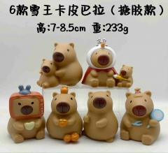 6PCS/SET 7-8.5cm Kapibarasan Cartoon Anime PVC Figure