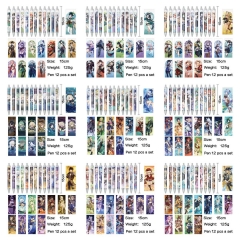 12个一套）原神 动漫明星周边印花圆珠笔中性笔